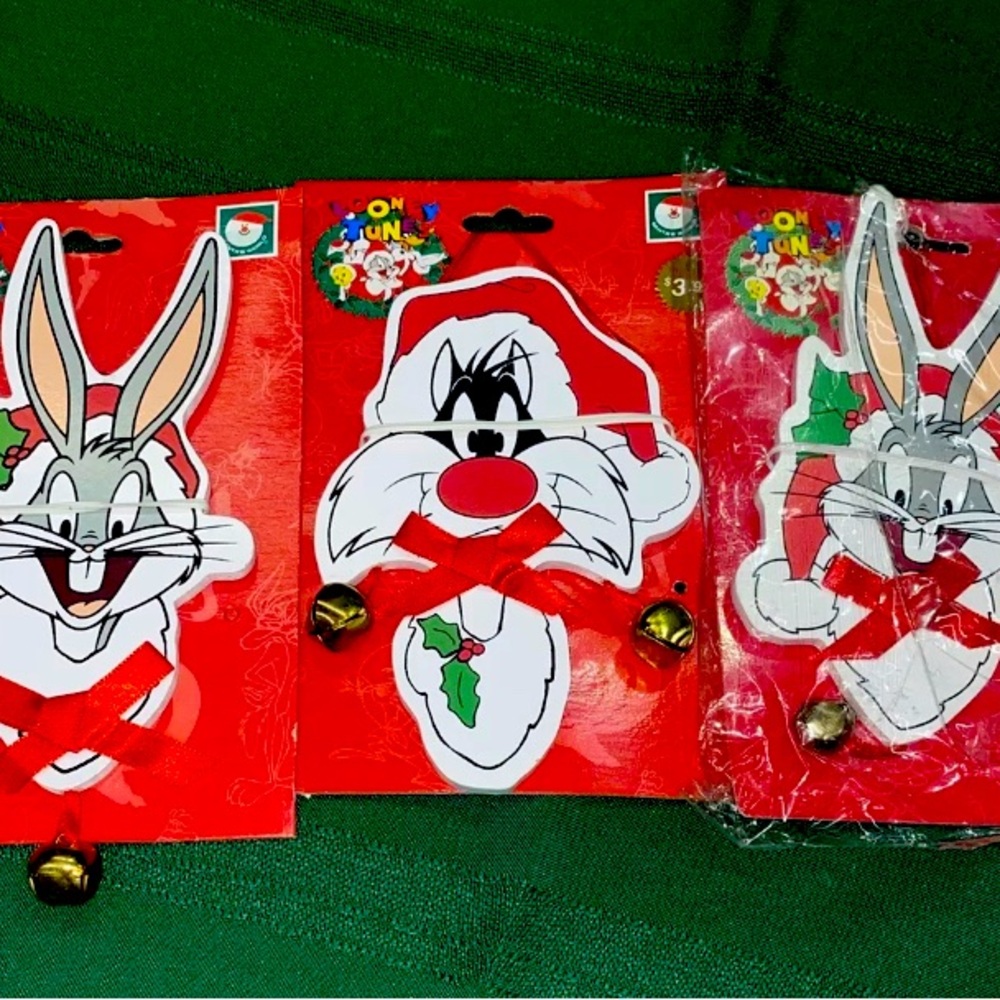 Looney Tunes Christmas Ornaments Warner Brother Kurt Adler Vintage 1996 Set Of 3